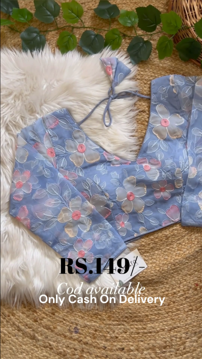 Vibrant Multicolor Blouse with Elegant Designs