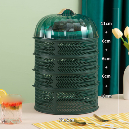 Dust-proof and anti-mosquito multi-layer hollow dish cover