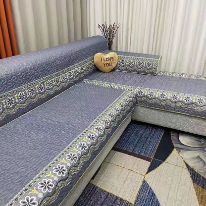 四季通用萊卡棉防滑沙發墊