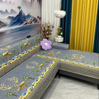 四季通用萊卡棉防滑沙發墊