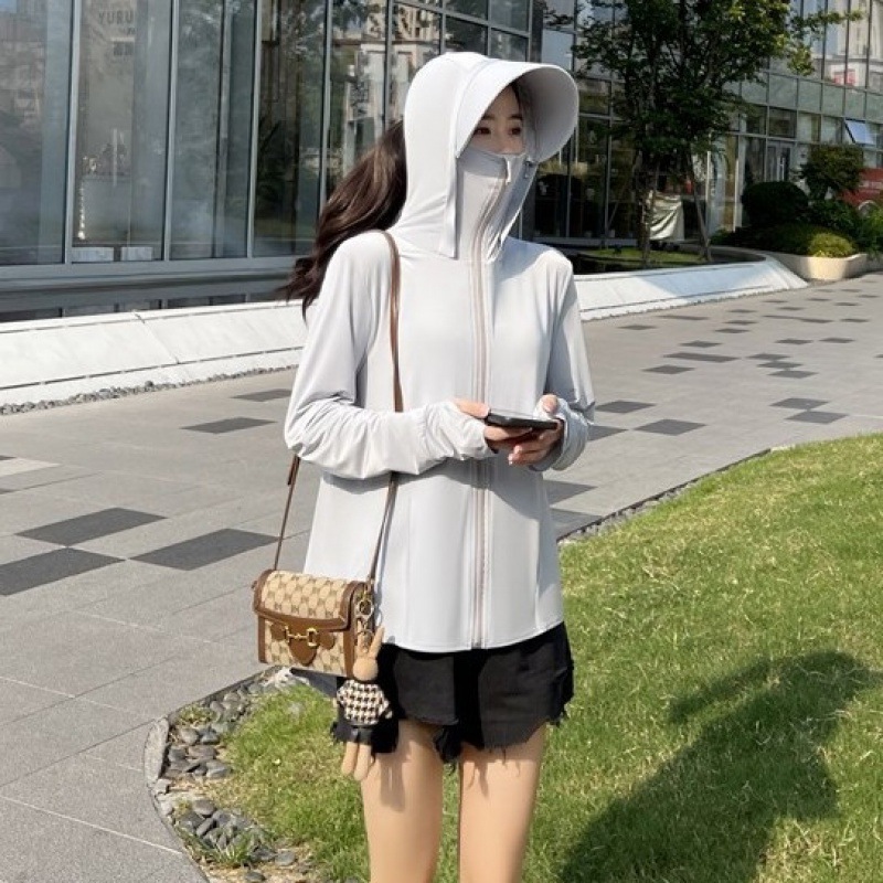 アイスシルク涼感UVカットパーカー
