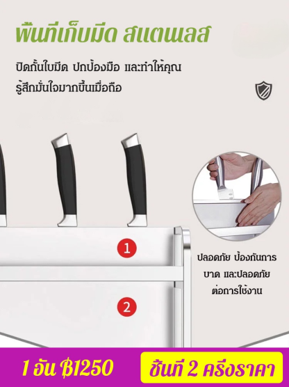 [อายุการใช้งาน 10 ปี] ชั้นวางของสแตนเลสในครัว