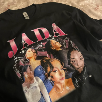 【ホットスタイル】レトロフォトカスタムカップル半袖 T シャツ-welikecustom-MJ