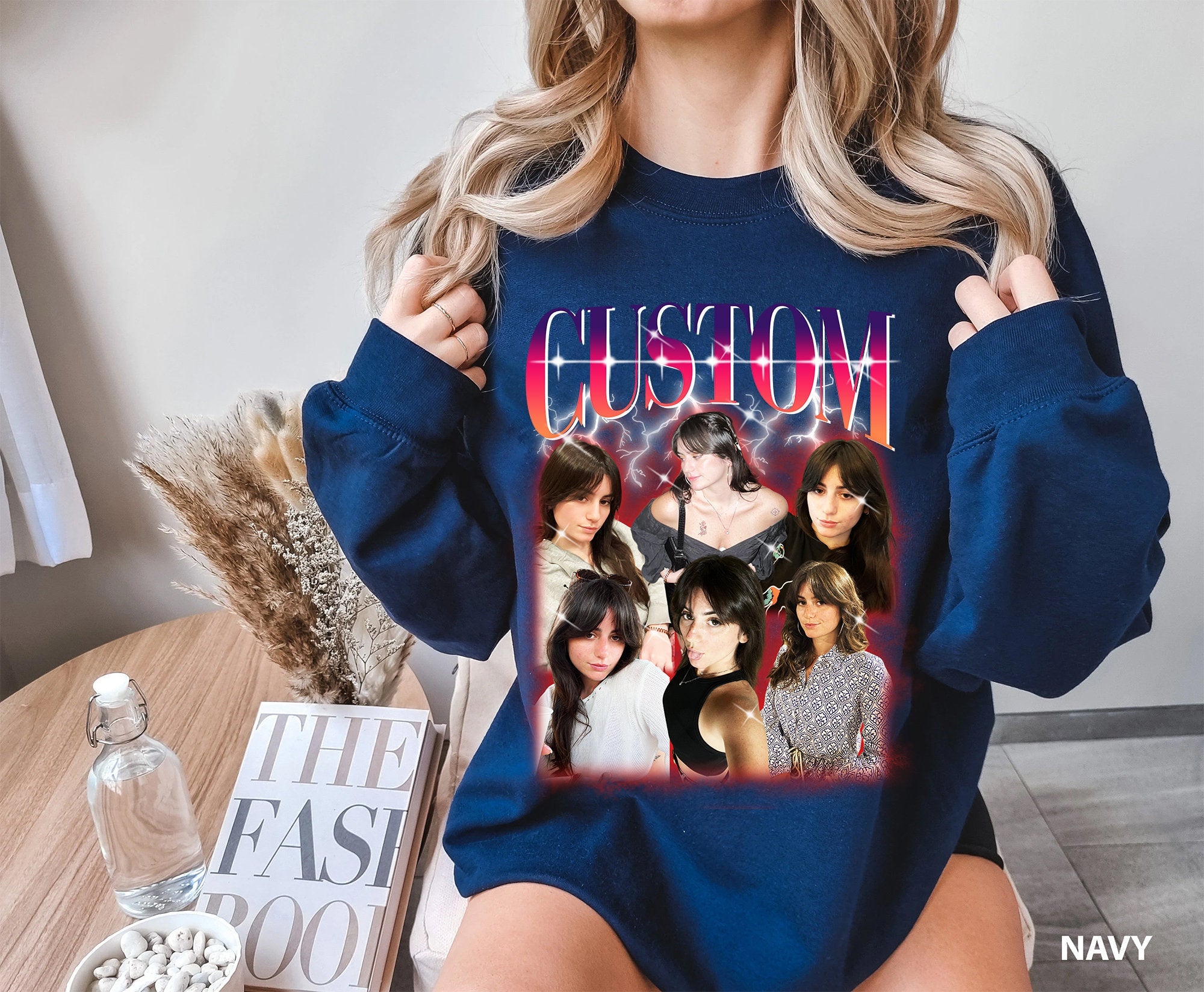 レトロフォトカスタムカップル半袖Tシャツ-WLC002-welikecustom-MJ