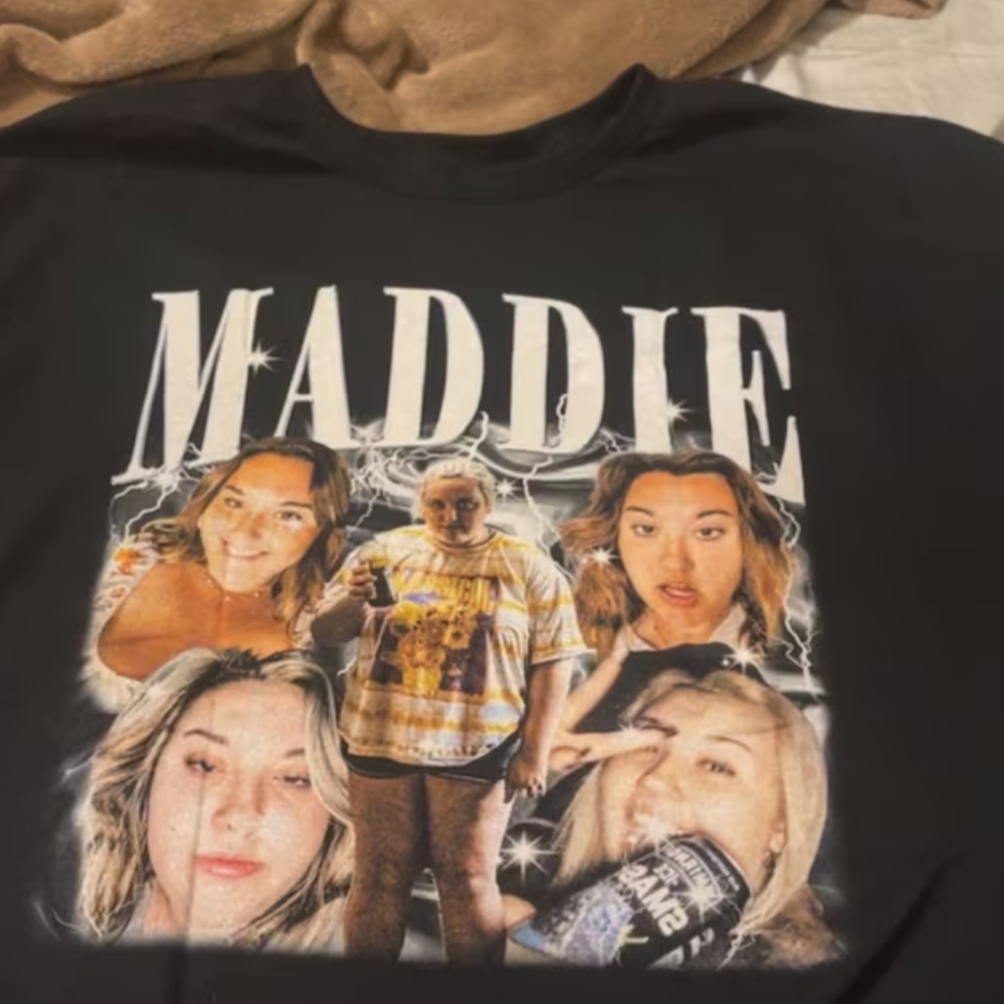 【ホットスタイル】レトロフォトカスタムカップル半袖 T シャツ-welikecustom-MJ