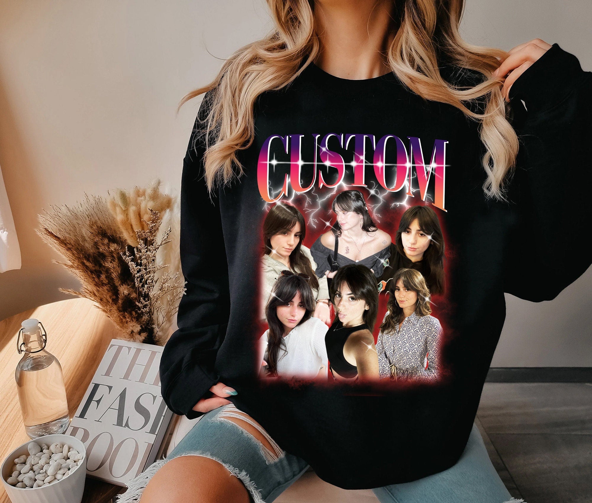 レトロフォトカスタムカップル半袖Tシャツ-WLC002-welikecustom-MJ