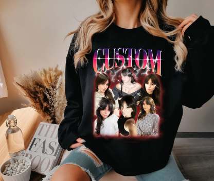 レトロフォトカスタムカップル半袖Tシャツ-WLC002-welikecustom-MJ