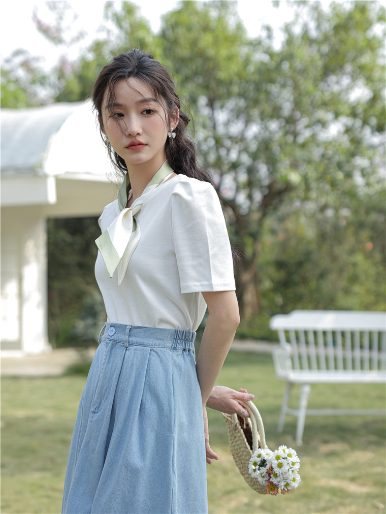 Classic A-Line Denim Midi Skirt 显瘦A字大摆牛仔半身裙*2色