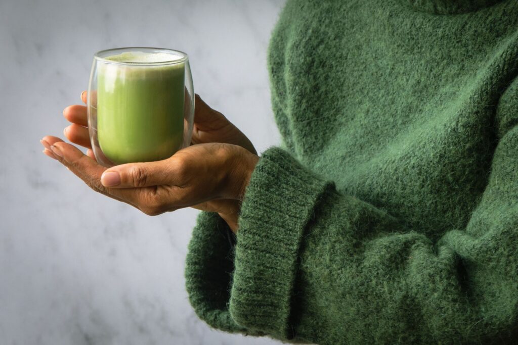 hot matcha latte