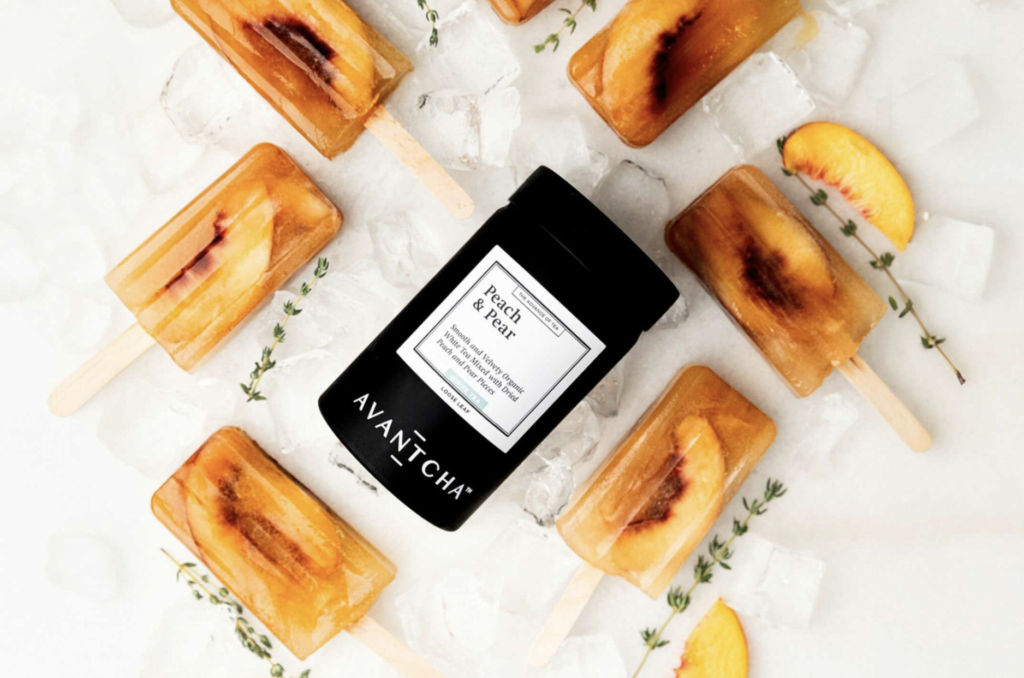 AVANTCHA Peach and Pear herbal tea popsicle recipe 