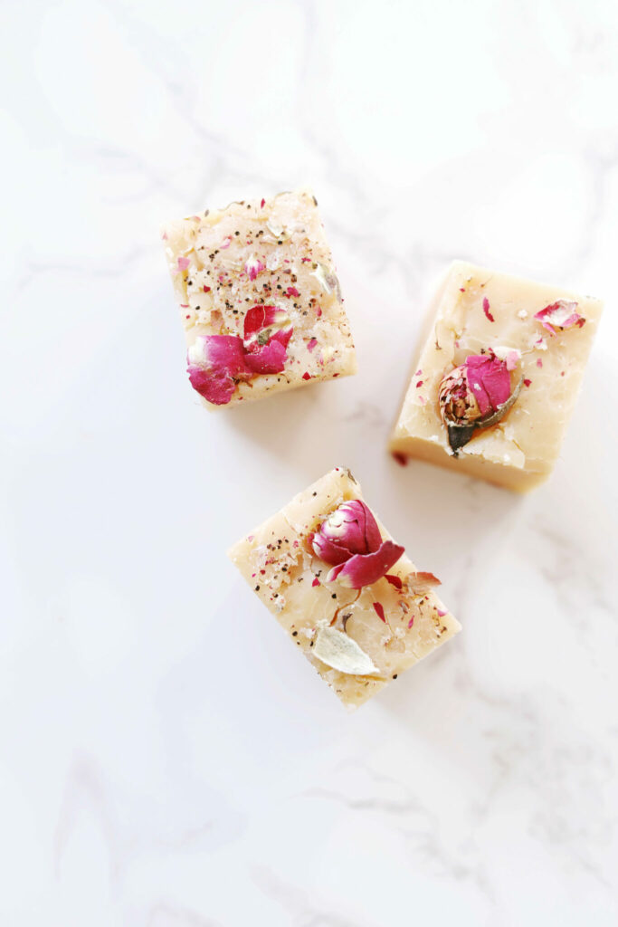 rose gold black tea fudge recipe - using Chinese loose leaf black tea with rose to make Ramadan Sweet Recipes