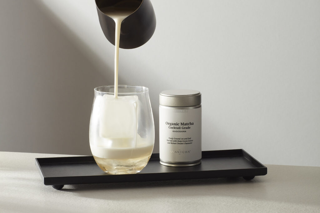 AVANTCHA Matcha Ceremonial Grade Kagoshima Natural Farming 80g in Iced Matcha Latte