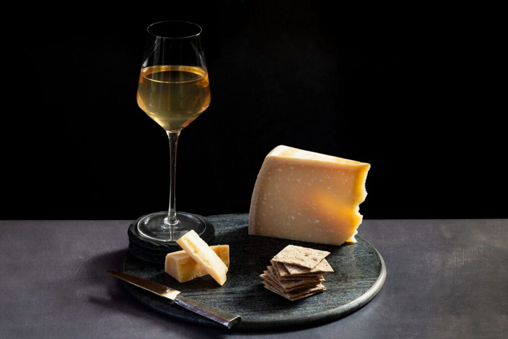 Superior Qian Tan Long Jing Cold Brew paired with Parmesan Cheese