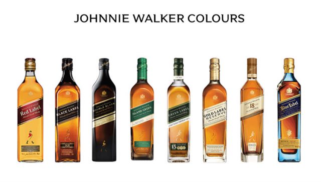 Johnnie Walker （尊尼获加）的红方、黑方、绿方、蓝方等