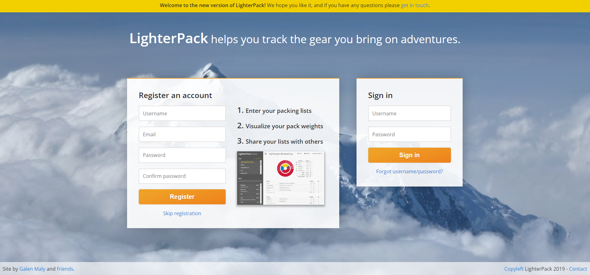 LighterPack Home Page