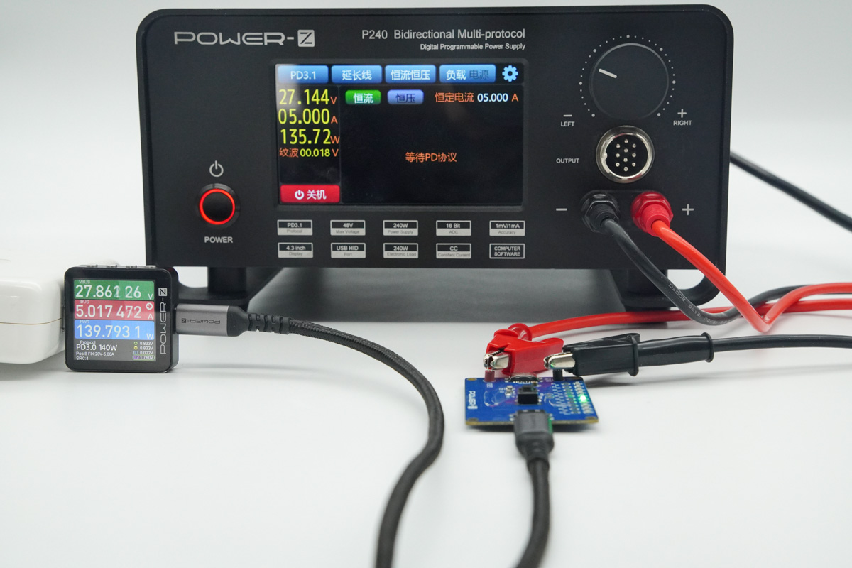 PD 3.1 电压诱骗，传输稳定更易操作，POWER-Z 140W 28V PD诱骗板实测-POWER-Z