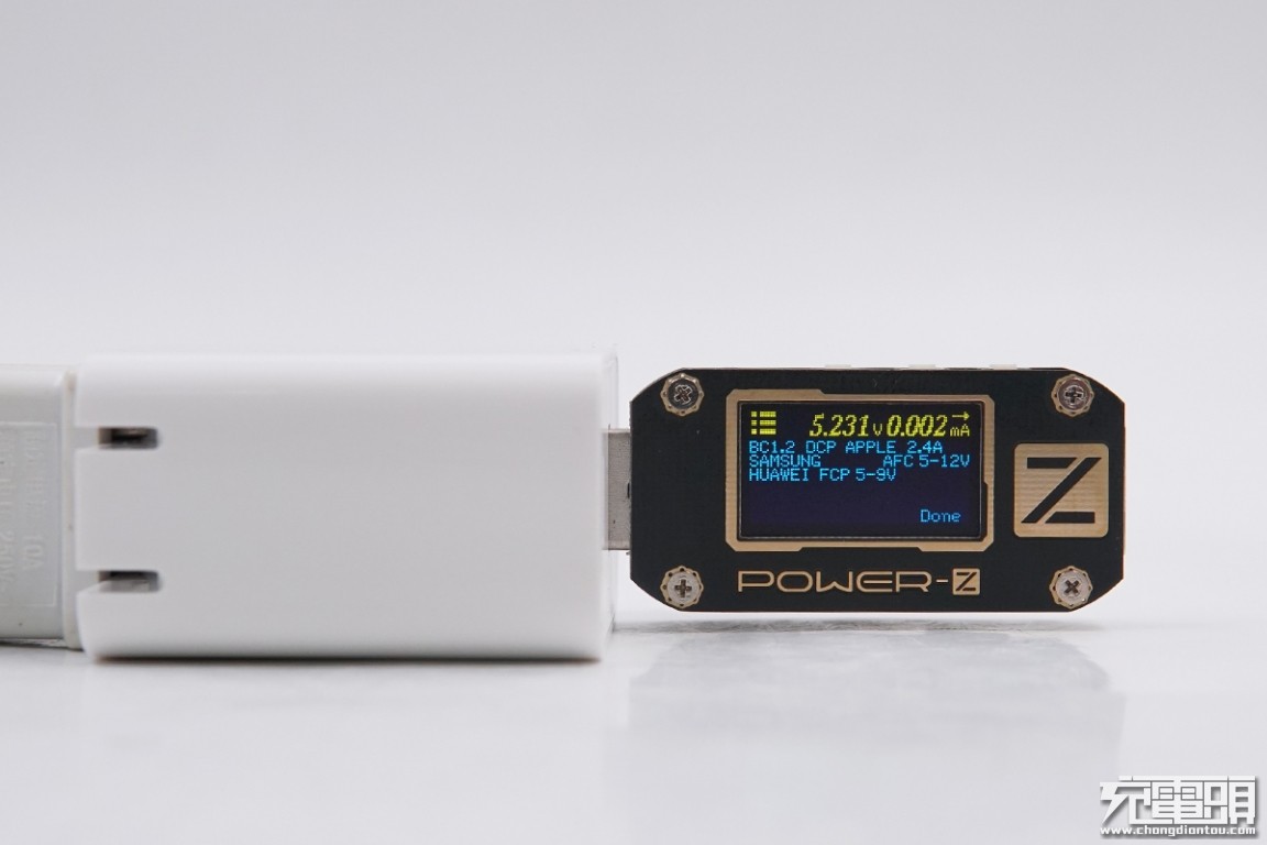 ChargerLAB POWER-Z KM001 Pro使用小技巧:一键检测充电器快充协议-POWER-Z
