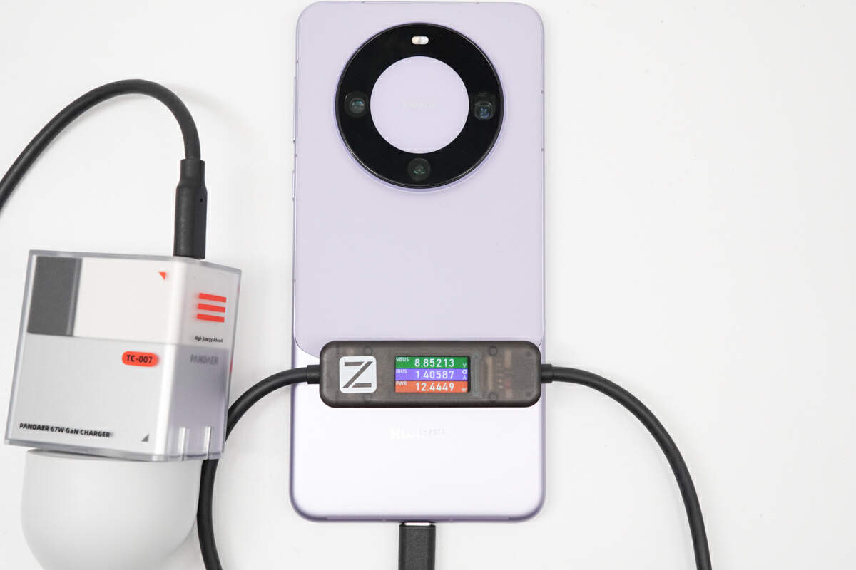 POWER-Z AK001 数显线让华为Mate60 Pro快充看得见-POWER-Z