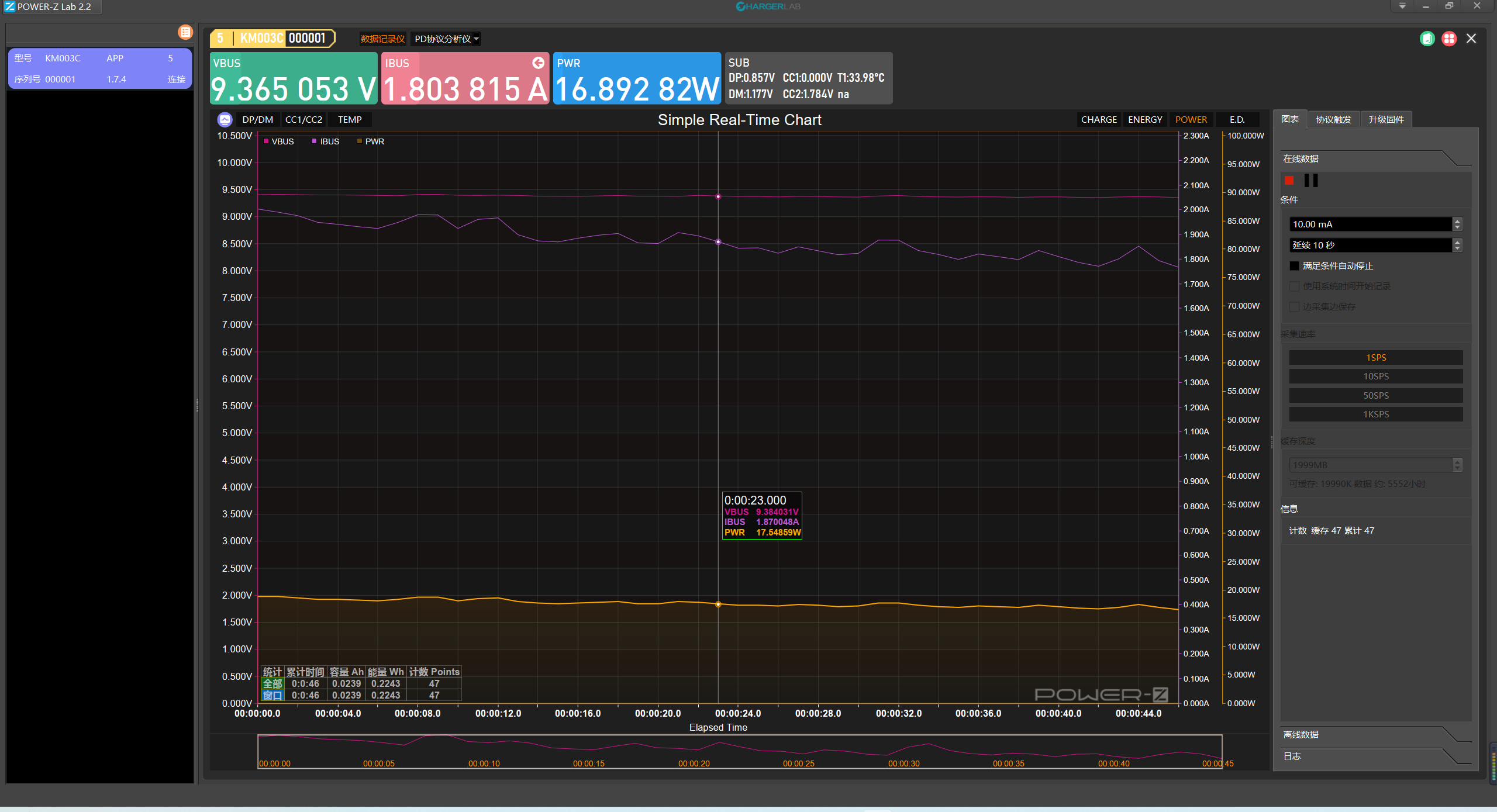 Magsafe无线充使用POWER-Z KM003C测试教程-POWER-Z