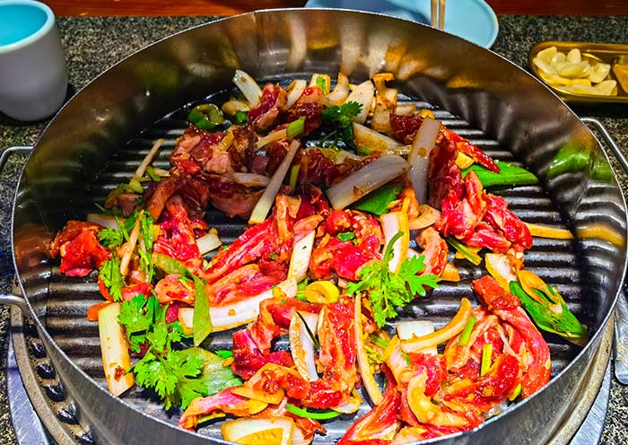 Beijing Cuisine - Grilled Meat on a Hot Plate