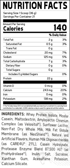 Glaxon Protos Whey Ingredients