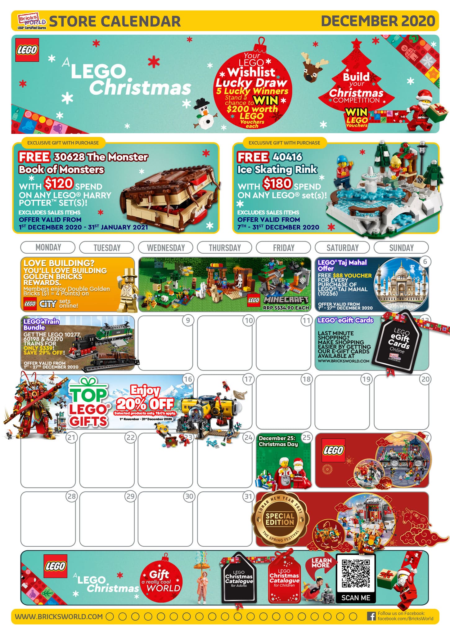 Lego store calendar january 2020 sale